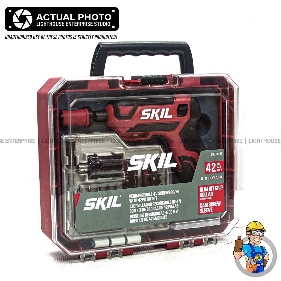SKIL SD5618-03 Rechargeable Screwdriver w/ 42pc Bit Kit