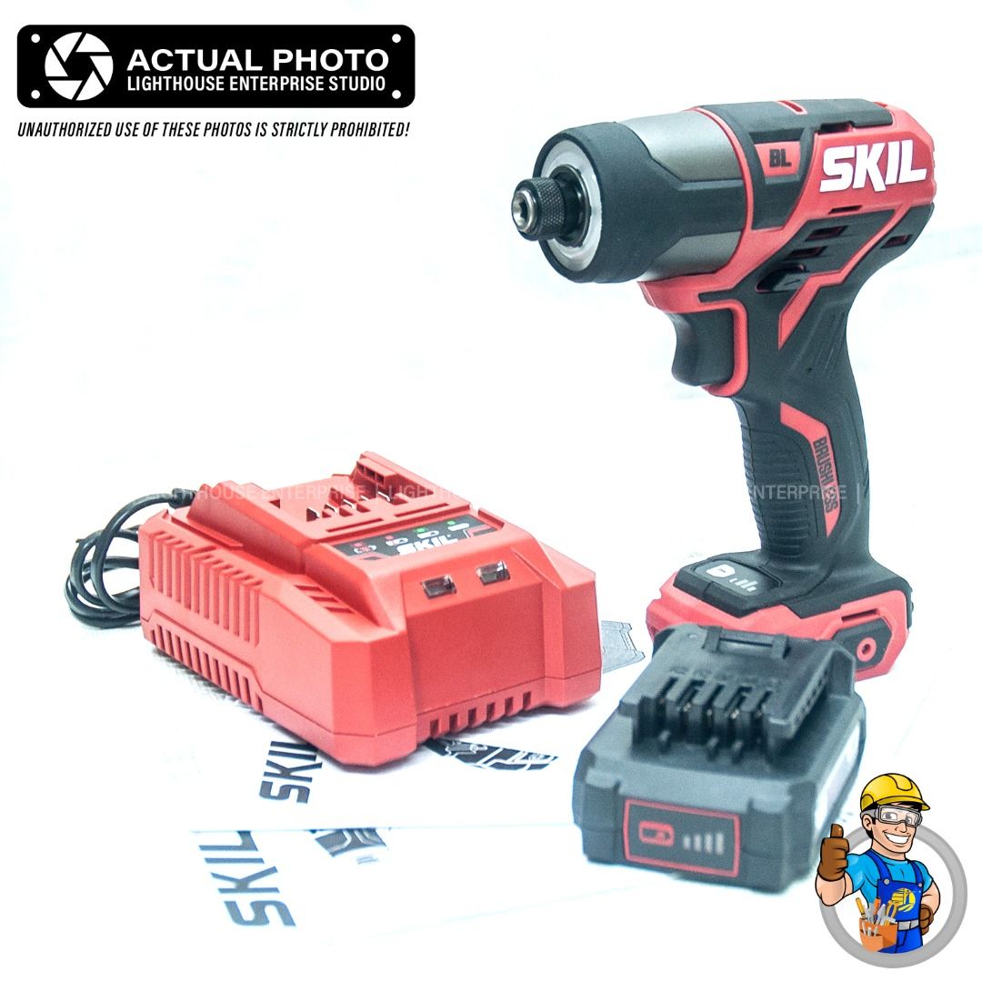 SKIL Brushless 12V 14" Hex Right Angle Impact Driver (ID5744C10