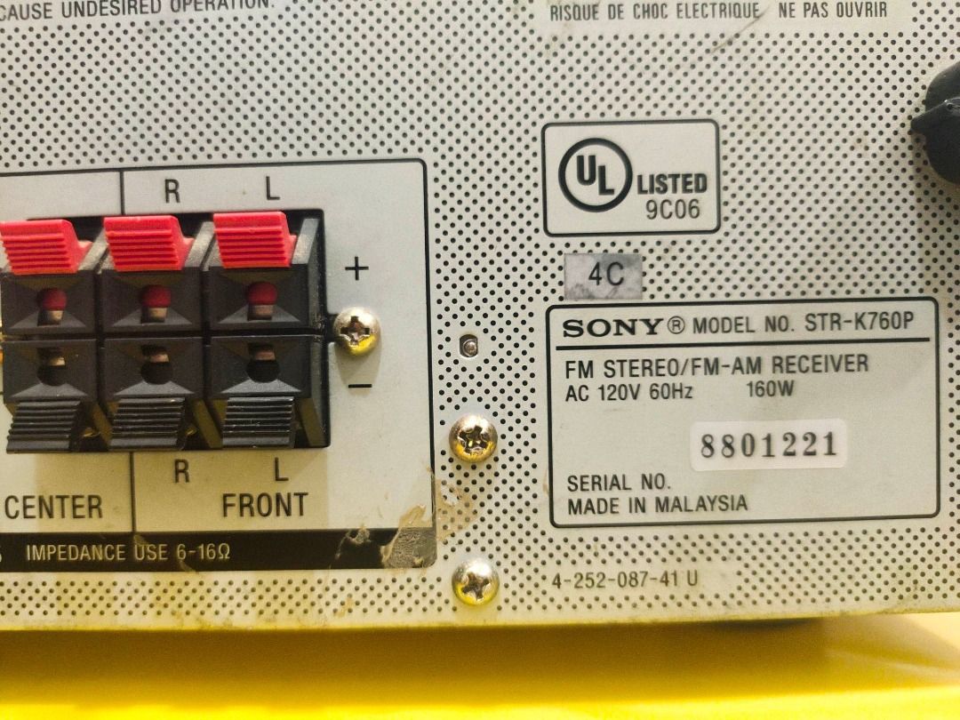 SONY AM FM RECEIVER & AMPLIFIER STR K760P, Audio, Soundbars