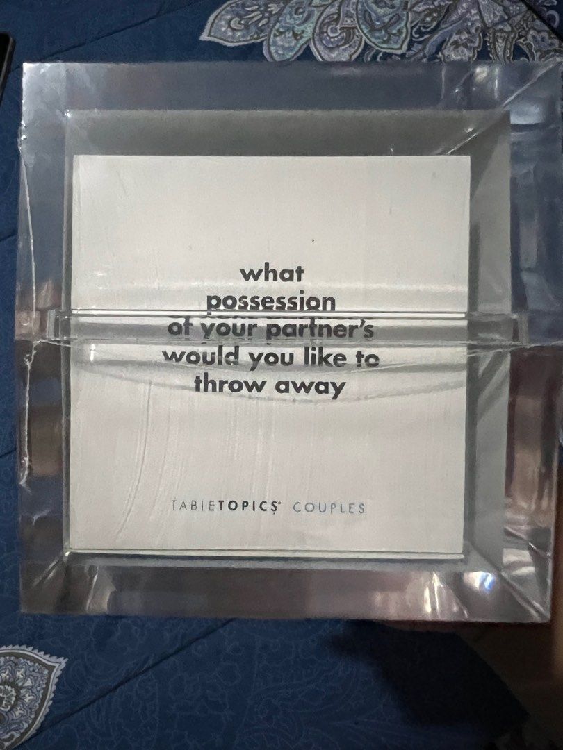 Table topics cards for couples on carousell