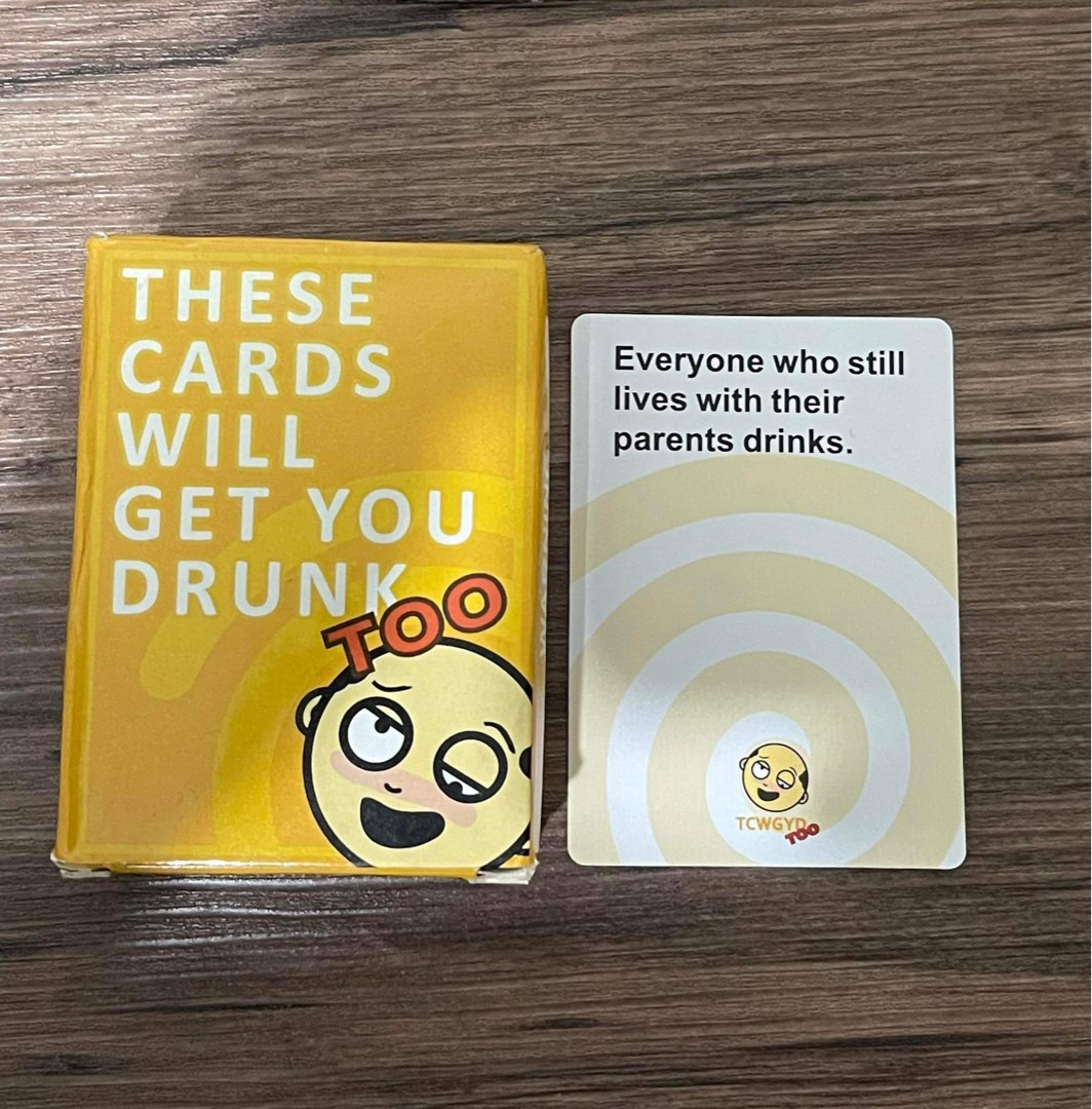 These cards will get you drunk TOO (Drinking card game), Hobbies & Toys