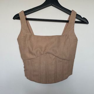 titan tyra x with love the brand titanium bustier top (size xs)