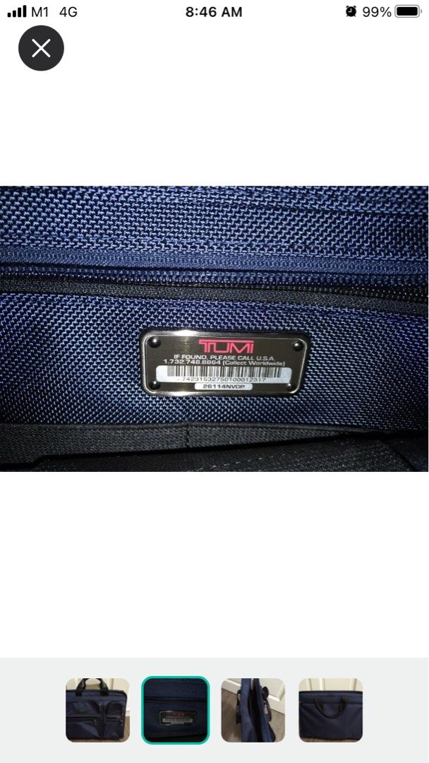 Tumi slim briefcase Japan limited edition, Men's Fashion, Bags