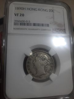 VF20 NGC 1890H 香港 貳毫 銀幣