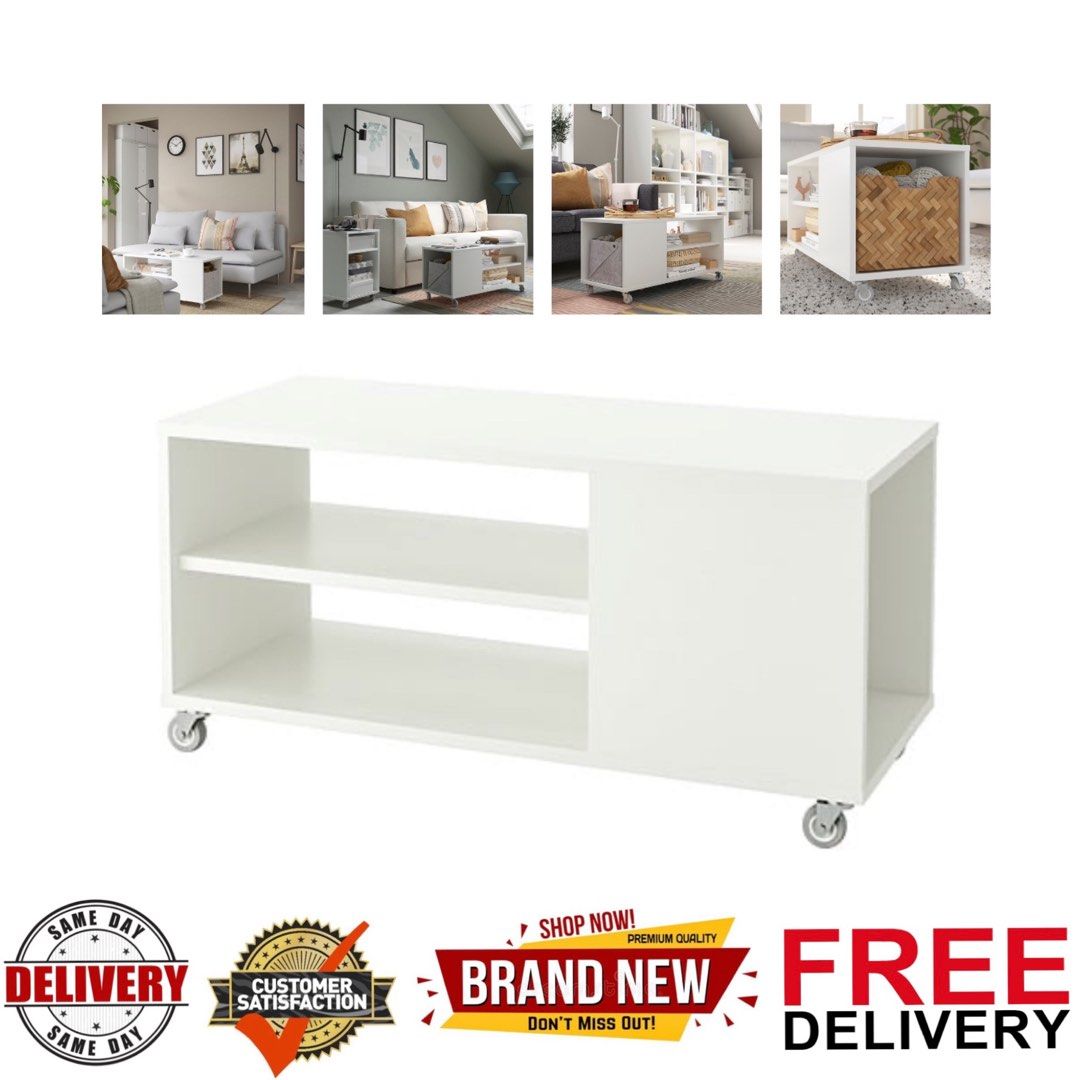 VIHALS Coffee table White 91x37 Central table coffee table, Furniture ...