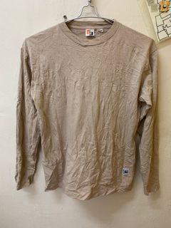 vintage levis L2 long sleeve tee baju raya beige earth tone brown Y2k not 90s big e non selvedge rindem red
