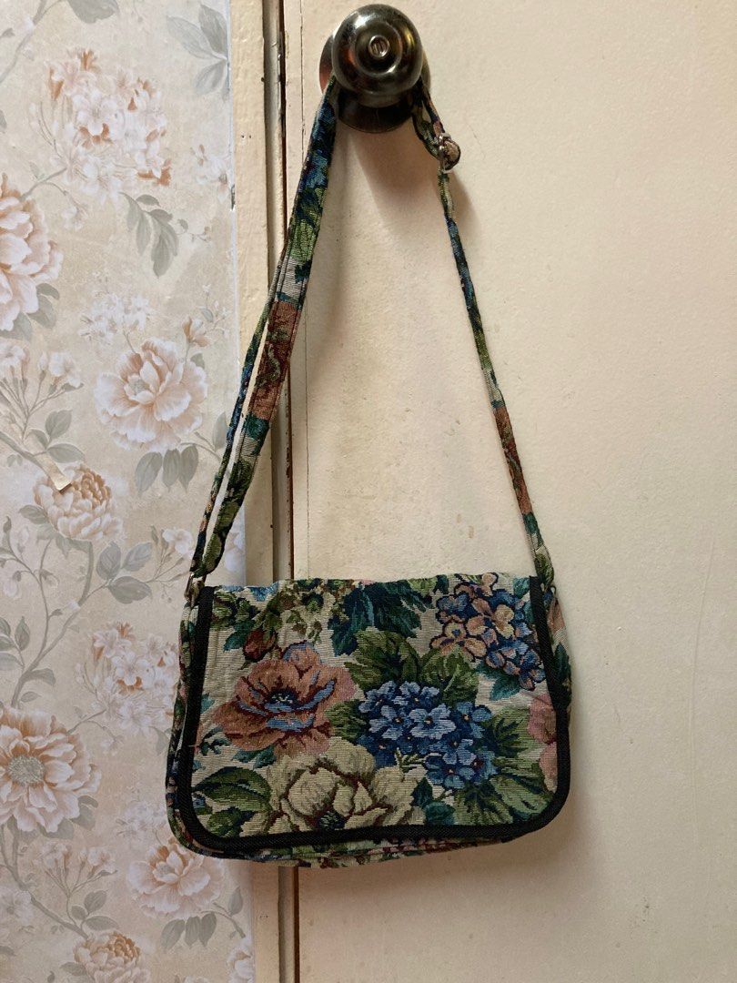 Vintage Tapestry Crossbody Bag Floral Cross Body bag sling bag