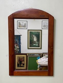 Vintage Wooden " PICKET & RAIL " Singapore Wall Mirror 52x78cms