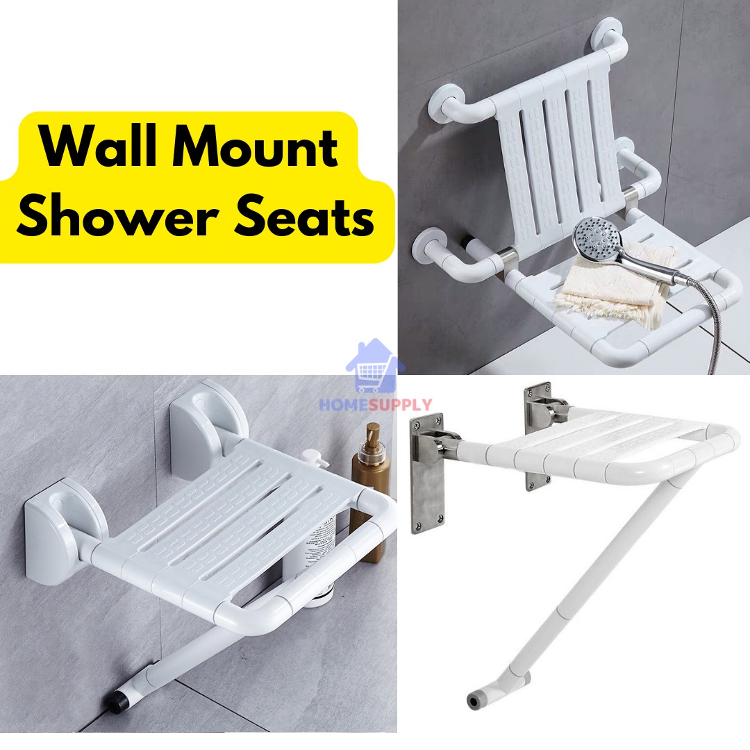 Wall Mounted Shower Seat Fold Up Shower Chair Toilet Chair, Health