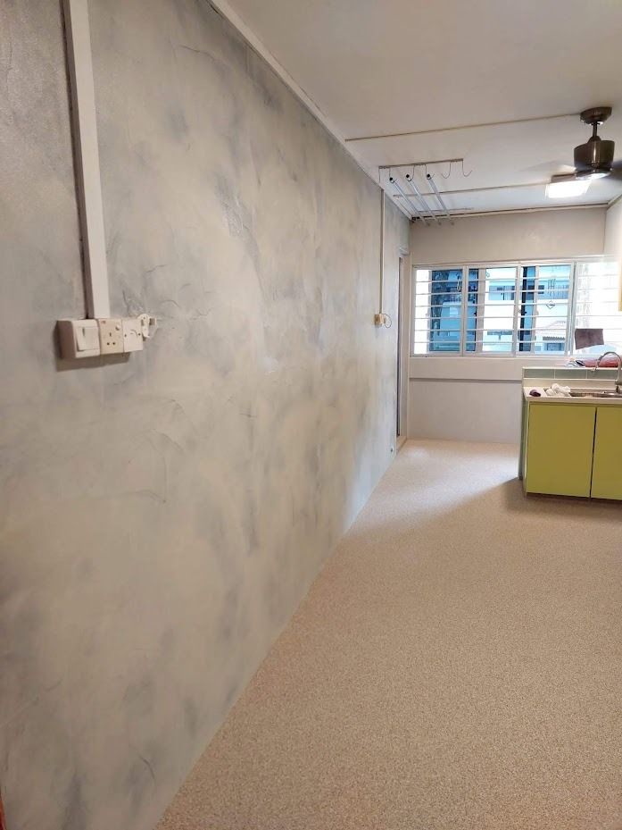 Wall overlay Microcement Limewash Granulated effect HDB BTO