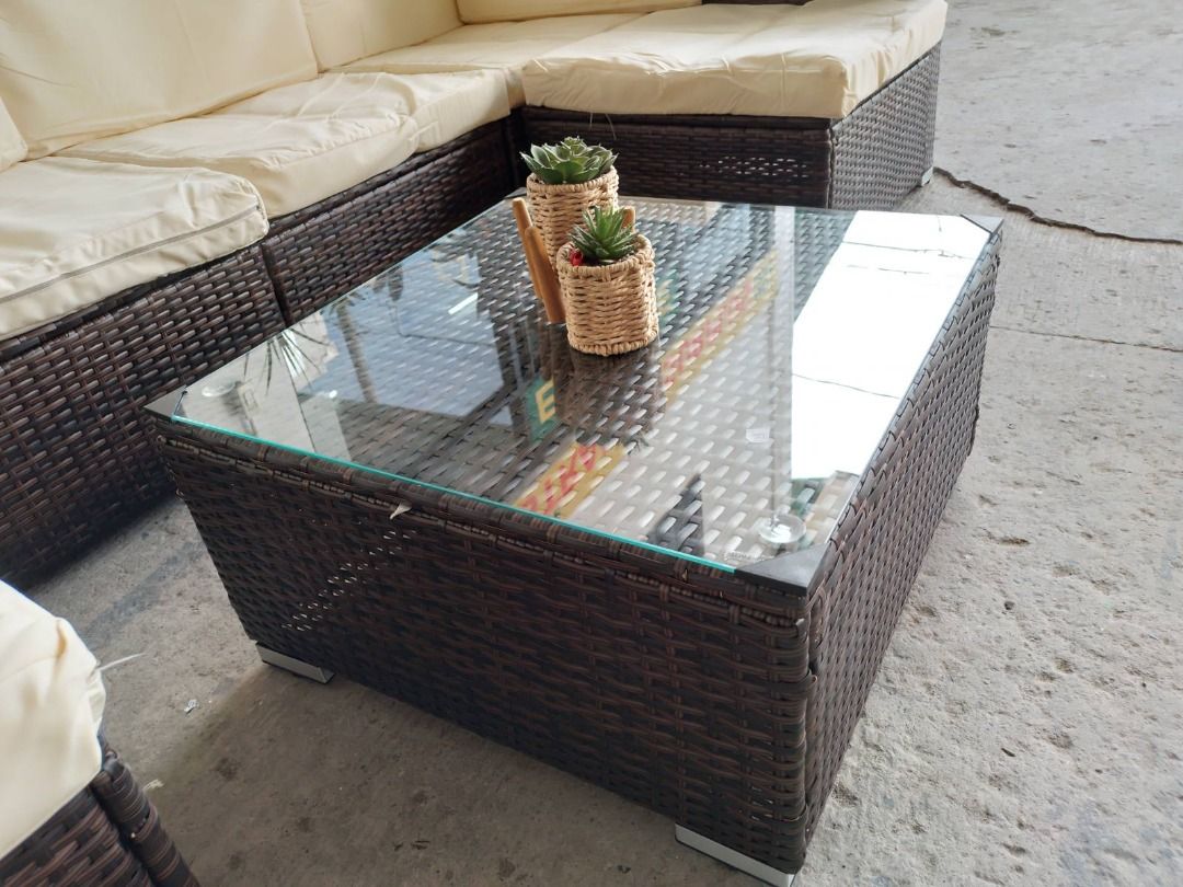 Wicker Sofa Set C (Category: Sofas) located in San Pedro. Submitted by affordable_surplus.1 (Listing ID 1221709149, Image 2). Description: Wicker Sofa Set C Price: P22,500 with cushion and glass top table Please note: As surplus stocks are constantly moving, price and availability are subject to change without prior notice. Please confirm with us before finalizing your order. #wickersofa #sofaset #gardenset #outdoorfurniture.