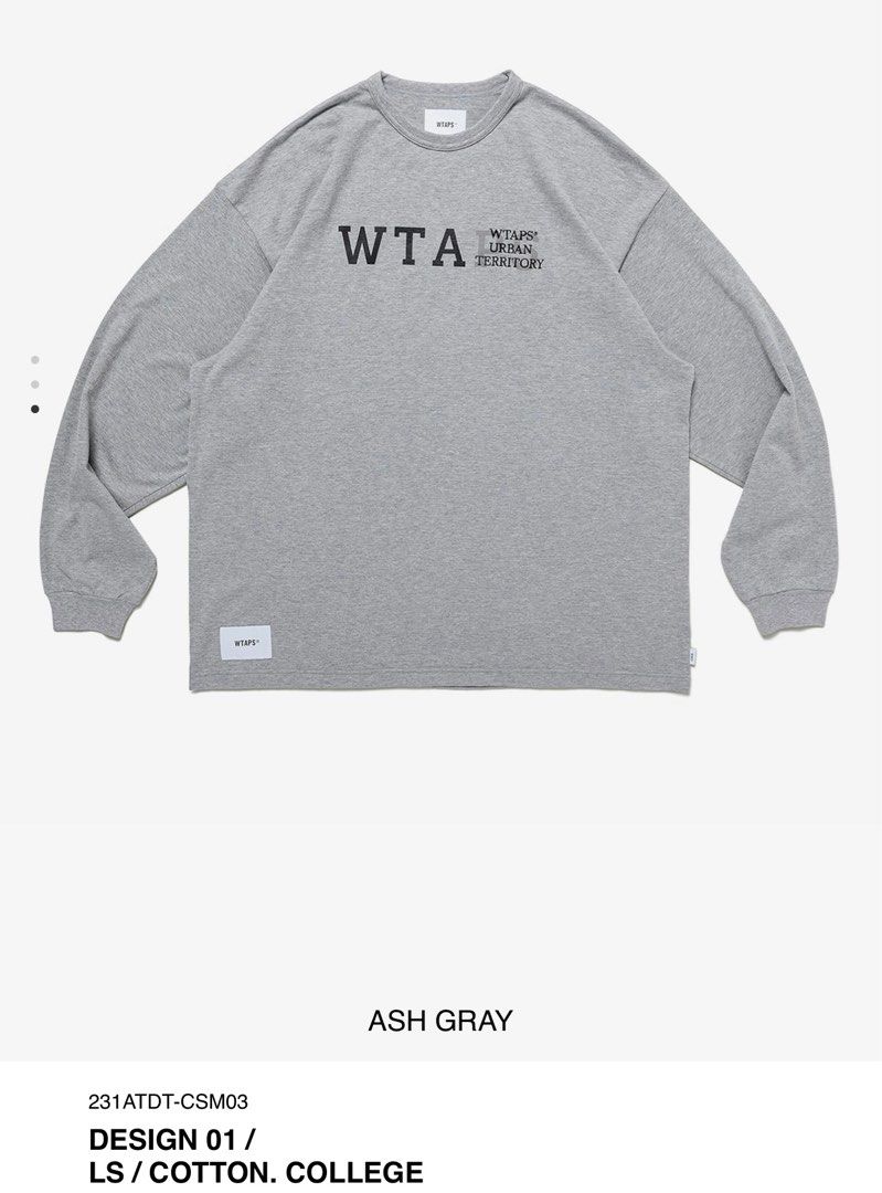 WTAPS 23SS DESIGN 01 LS COLLEGE VISUAL UPARMORED LS NAVY GREY 03