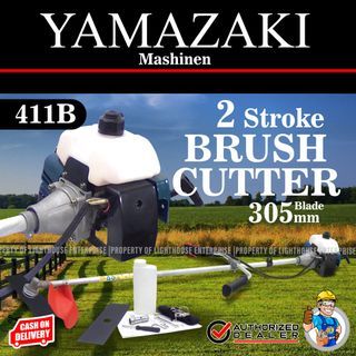 YAMAZAKI 2-Stroke 305mm Gasoline Brush Cutter / Grass Trimmer / Gasoline Garden Brush Cutter (411A) *LIGHTHOUSE ENTERPRISE*