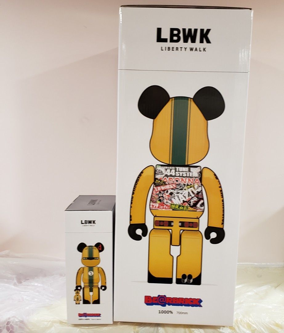 1000% 400% 100% BearBrick - LBWK by Medicom Toy, 興趣及遊戲, 玩具
