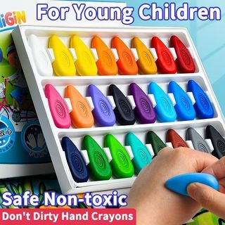 Mideer Silky Washable 36 Color Non-Toxic Jumbo Artistic Designer Crayons  For Kids