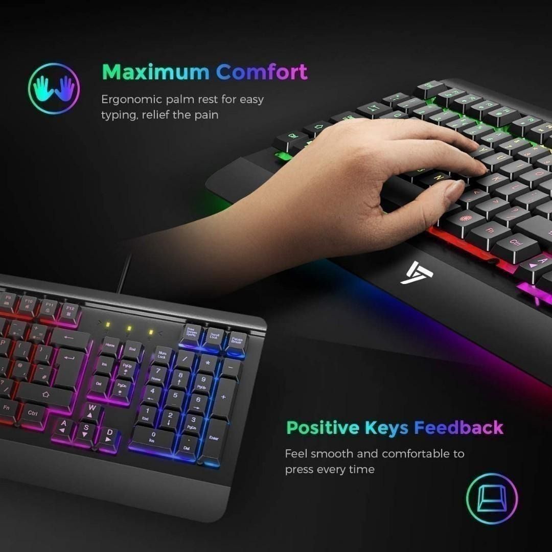 [1775] VicTsing PC149A Gaming Keyboard Ultra-Slim All-Metal Frame ...