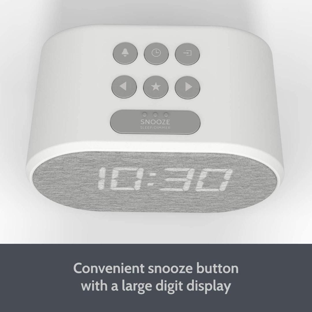 [1912] ibox Lite LED Backlit Bedside Radio Alarm Clock With USB