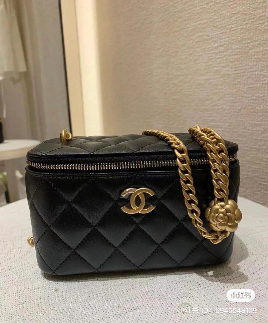 Chanel Camellia Vanity Case Bag BN - Vintage Lux