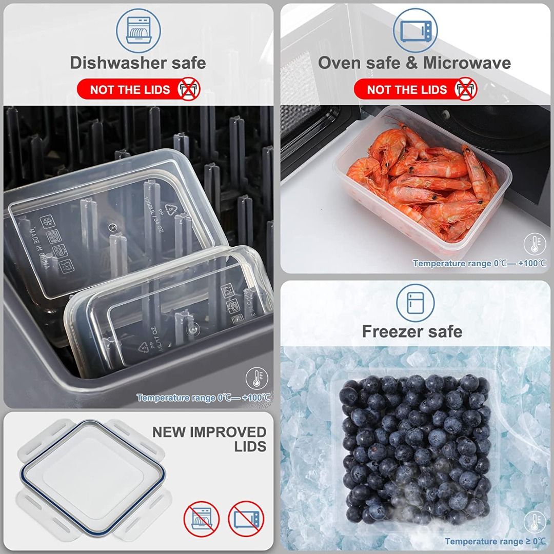 LARGE SET 28 Pc Airtight Food Storage Containers with Lids (14 Container  Set) Ai