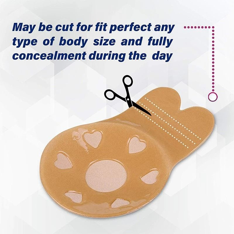 SG Seller) 2 Pairs Strapless Invisible Bra Wireless Lift Up Nipple Cover  Self Adhesive Bra Silicone Reusable Sticky Breast Nipple Tap Kawaii Rabbit  Bra Pads