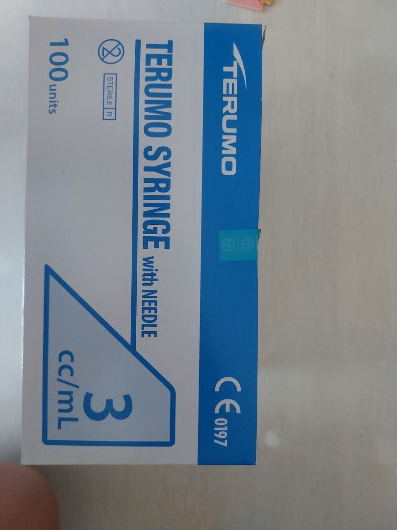 3ml Terumo syringe with needle(23G x 1") 3ml /cc Luer lock tip, Health