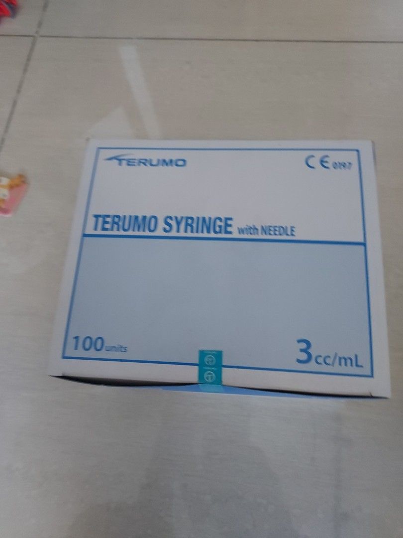 3ml Terumo syringe with needle(23G x 1") 3ml /cc Luer lock tip, Health