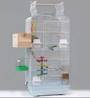 $65 white tall parrot cage . Bird Cage 46x36x93cm . Brand New.