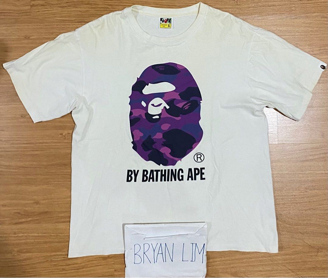 Bathing ape purple top camo shirt