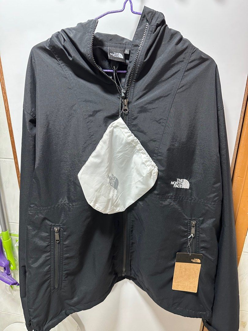 全新日本日版TNF The North Face Compact Jacket 風褸黑色, 男裝, 外套