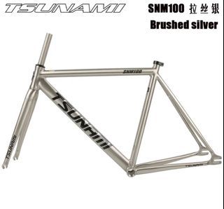 * Tsunami SNM100 Frame & Fork included Headset Seat Clamp Frame Size M 52cm Super Lightweight Aluminium minum Racetrack Frame for Fixed Gear