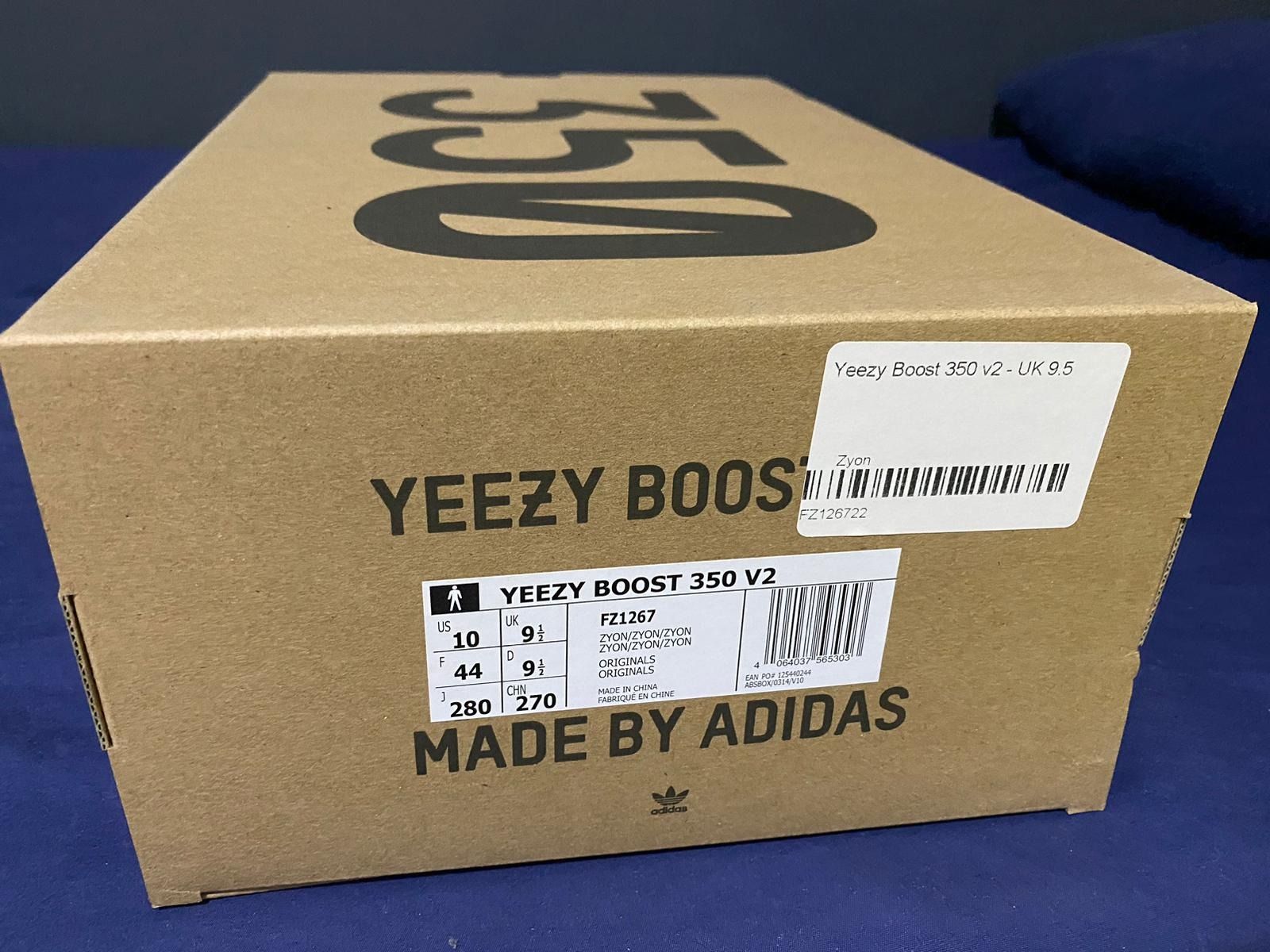 Adidas Yeezy Boost 350 V2 ZYON US10 Luxury Sneakers Footwear