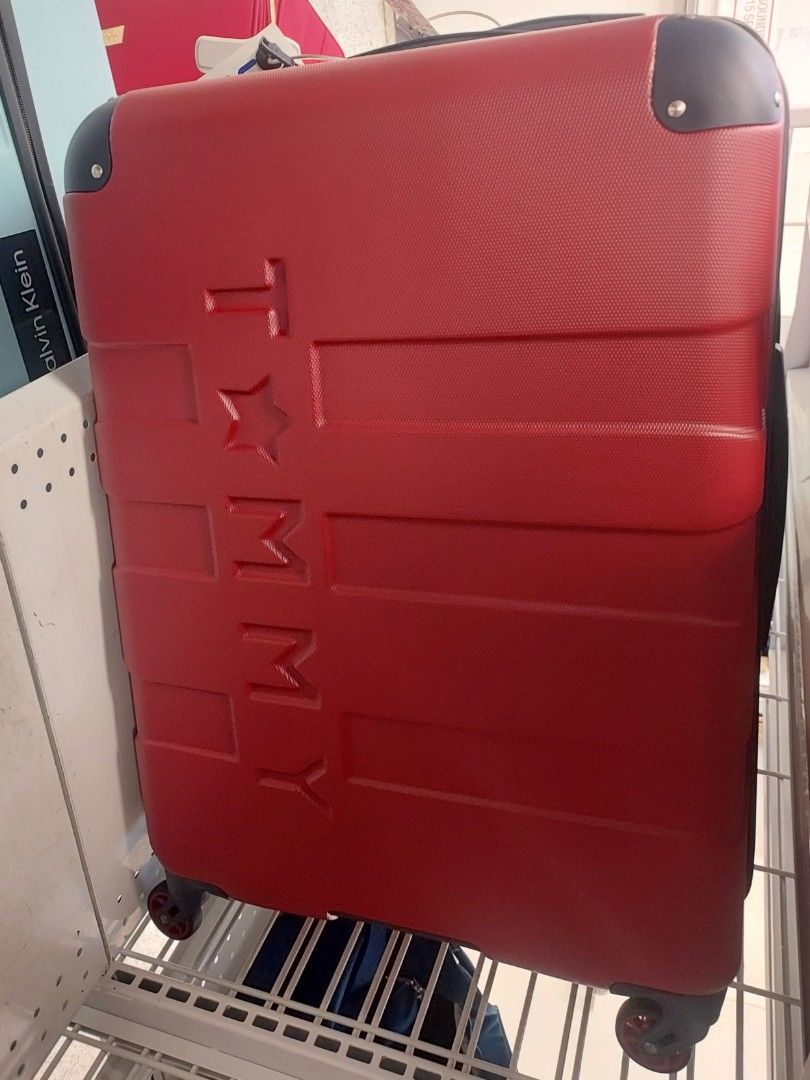Red tommy hilfiger luggage sale