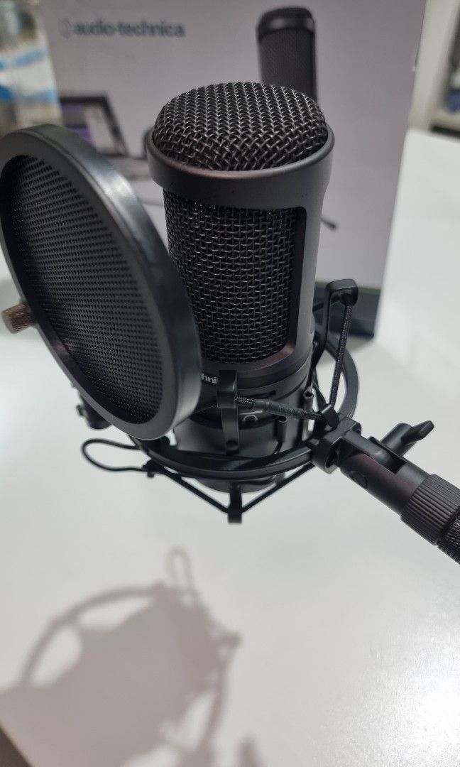 AudioTechnica AT2020 USB+, Boom Arm, Shock Mount and Pop Filter Bundle, Audio, Microphones on