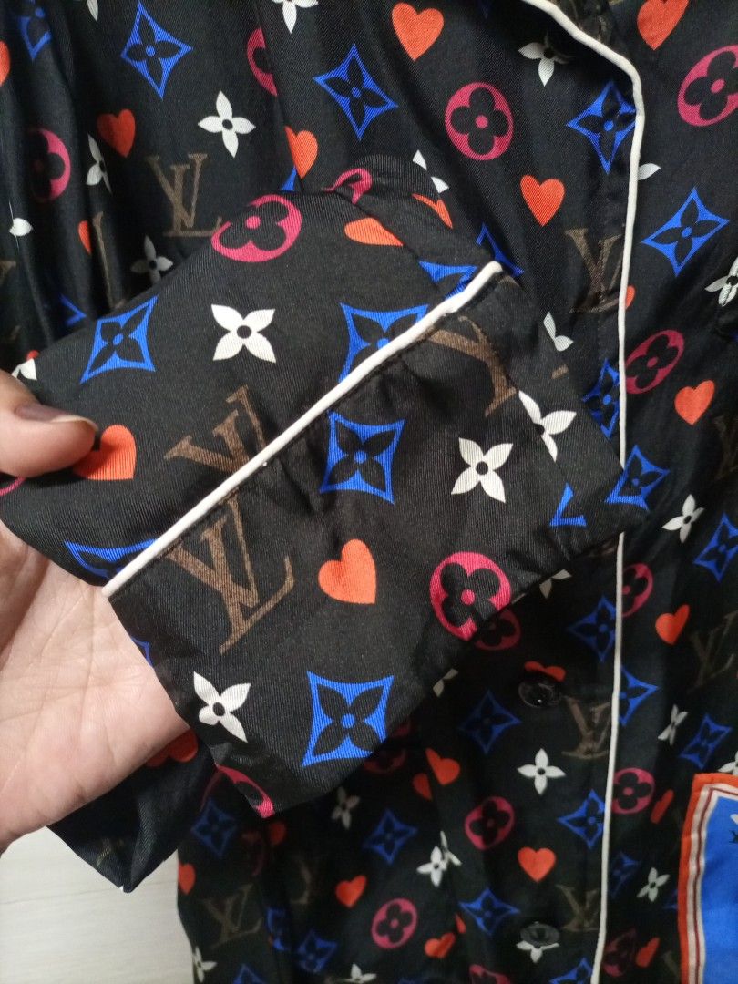 NWT Louis Vuitton Game On Card Pocket Silk Pajamas Top C2021 36 4 Blouse  Unisex