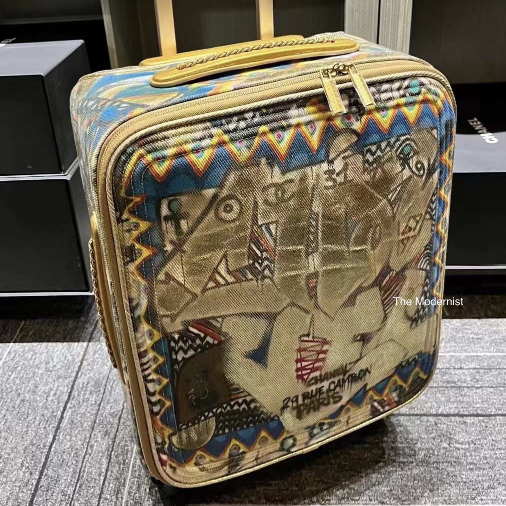Authentic Chanel Gold Street Spirit Trolley Graffiti Printed Canvas Luggage,  Luxury, Bags & Wallets on Carousell