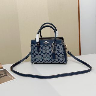 Authentic Coach Darcie Carryall Signature Crossbody Navy