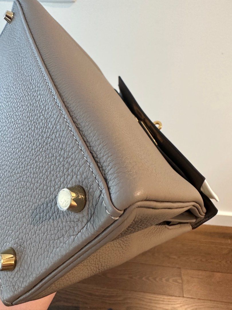 Brand new Hermes Kelly 25 Gris Asphalt ostrich ghw – Ruelamode