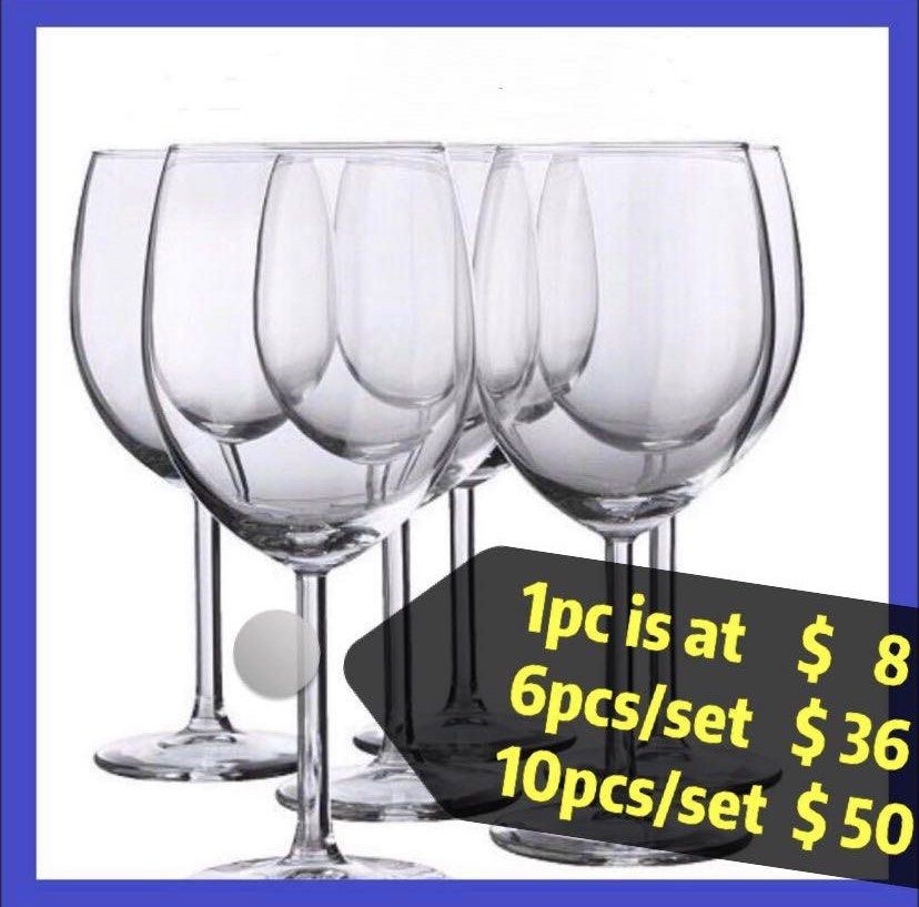 Thick quality Wine Glasses, Furniture & Home Living, Kitchenware