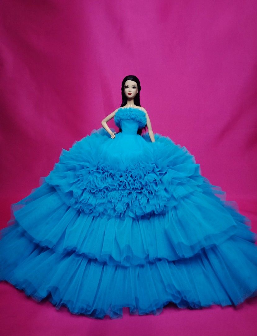 Barbie doll blue gown (Category: Evening dresses & gowns) located in Caloocan City. Submitted by nephytyry (Listing ID 1221951615, Image 3). Description: Blue gown for barbie inspired by cinderella With petticoat Super ganda sa personal.