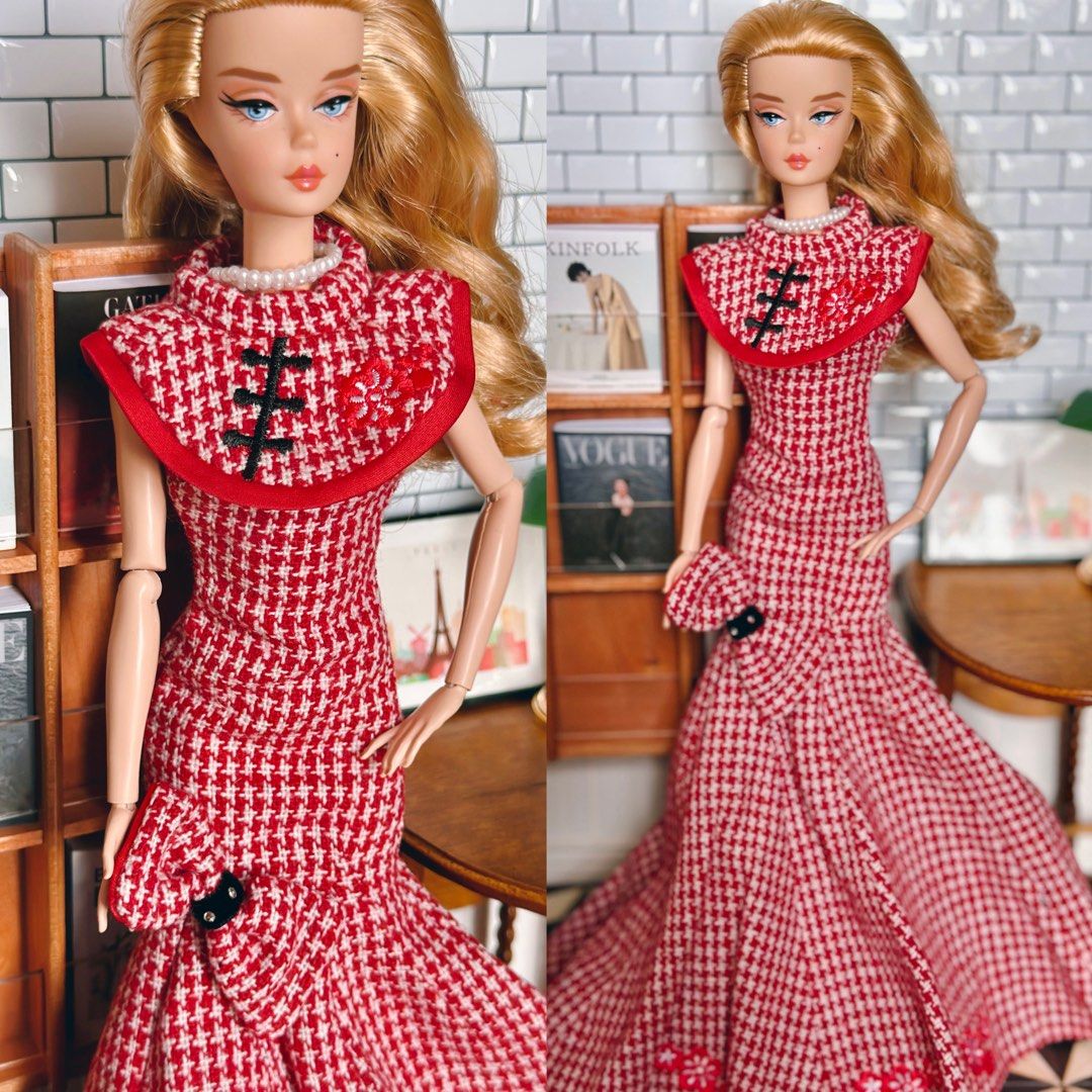 Barbie Doll Clothes - Red Gown, Hobbies & Toys, Toys & Games on Carousell