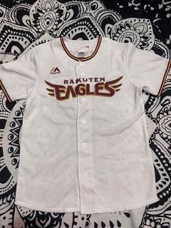 Majestic NPB Japan Baseball Tohoku Rakuten Eagles Fan Jersey Black