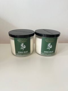 Bath and Body Works 3 wick candle - Aromatherapy Stress relief - Eucalyptus Spearmint
