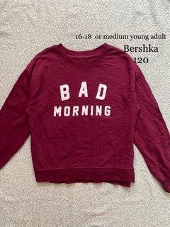 Berska Maroon Sweater Bad Morning