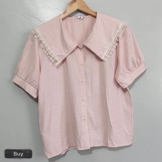 Big Colar Blouse for Women Korean Blouse Preloved