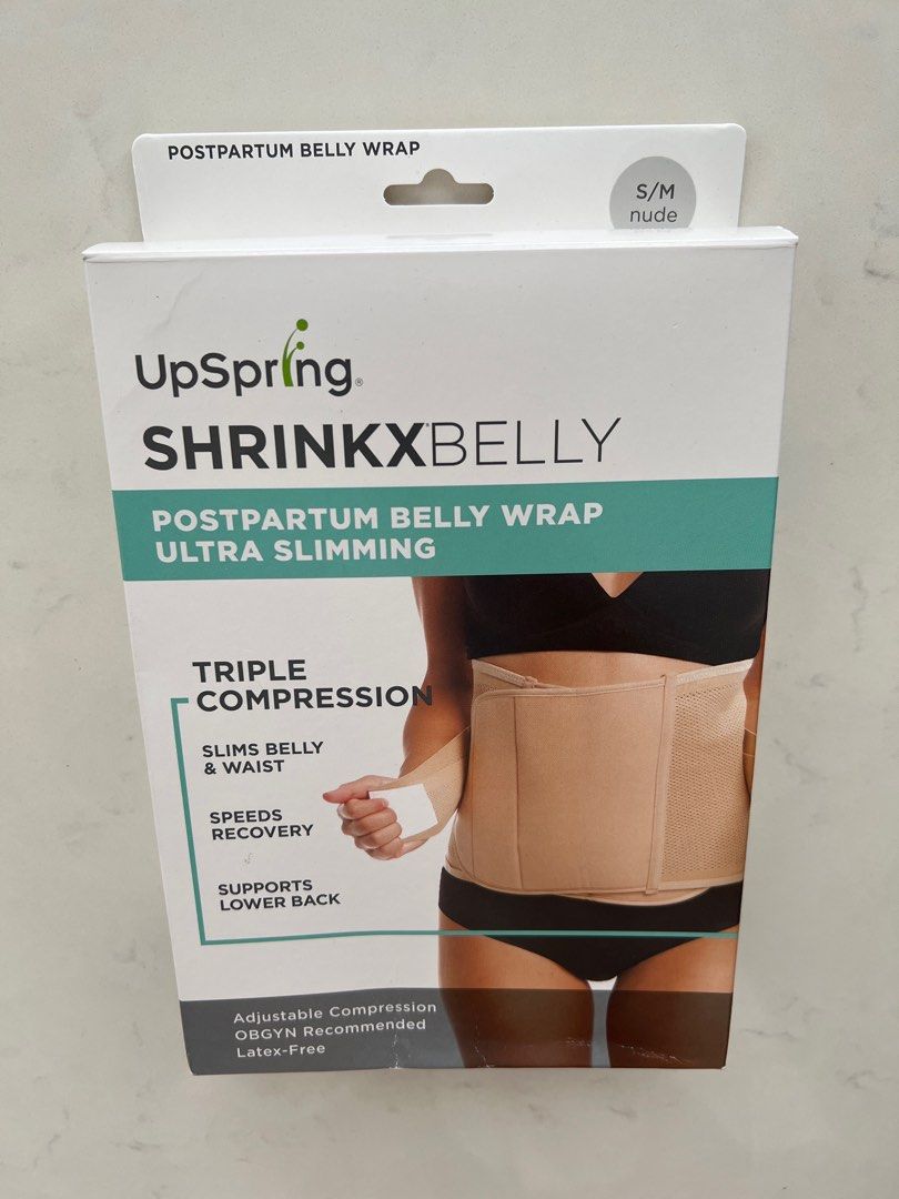BNIB UpSpring Shrinkxbelly Postpartum Belly Wrap Ultra Slimming / Postpartum  binder / Modern bengkung / Abdominal binder, Babies & Kids, Maternity Care  on Carousell