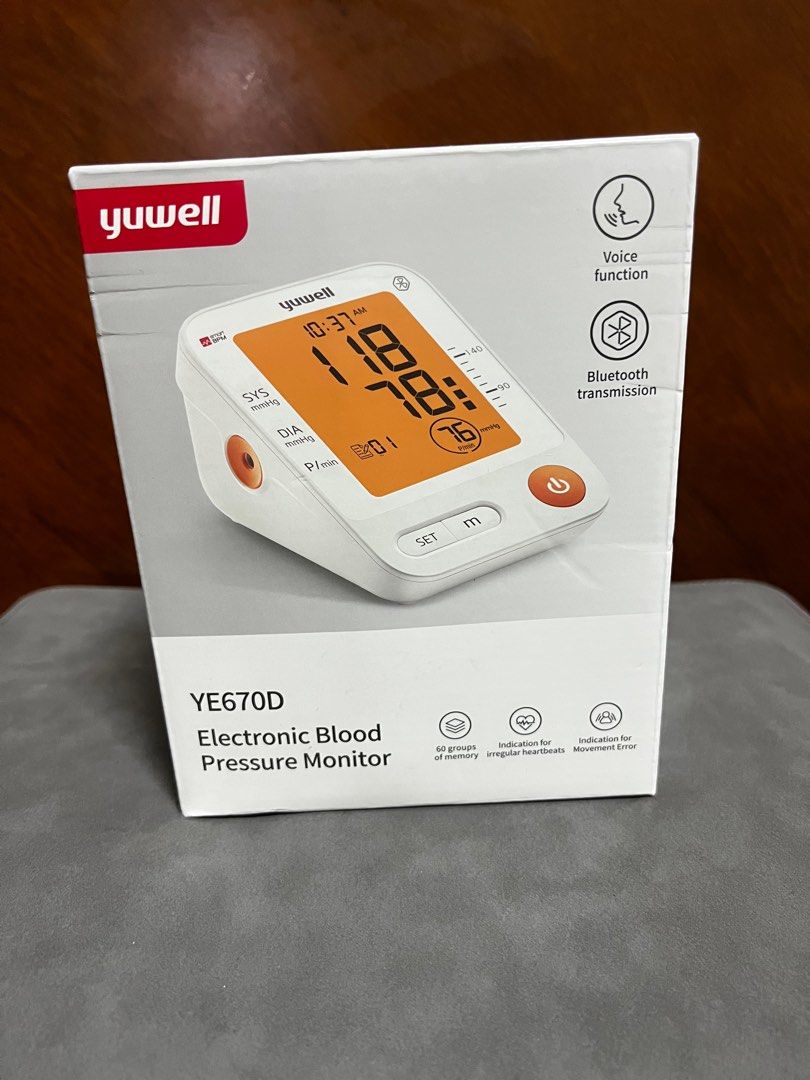 BNIB Yuwell YE670D Electronic Blood Pressure Monitor Health Monitoring