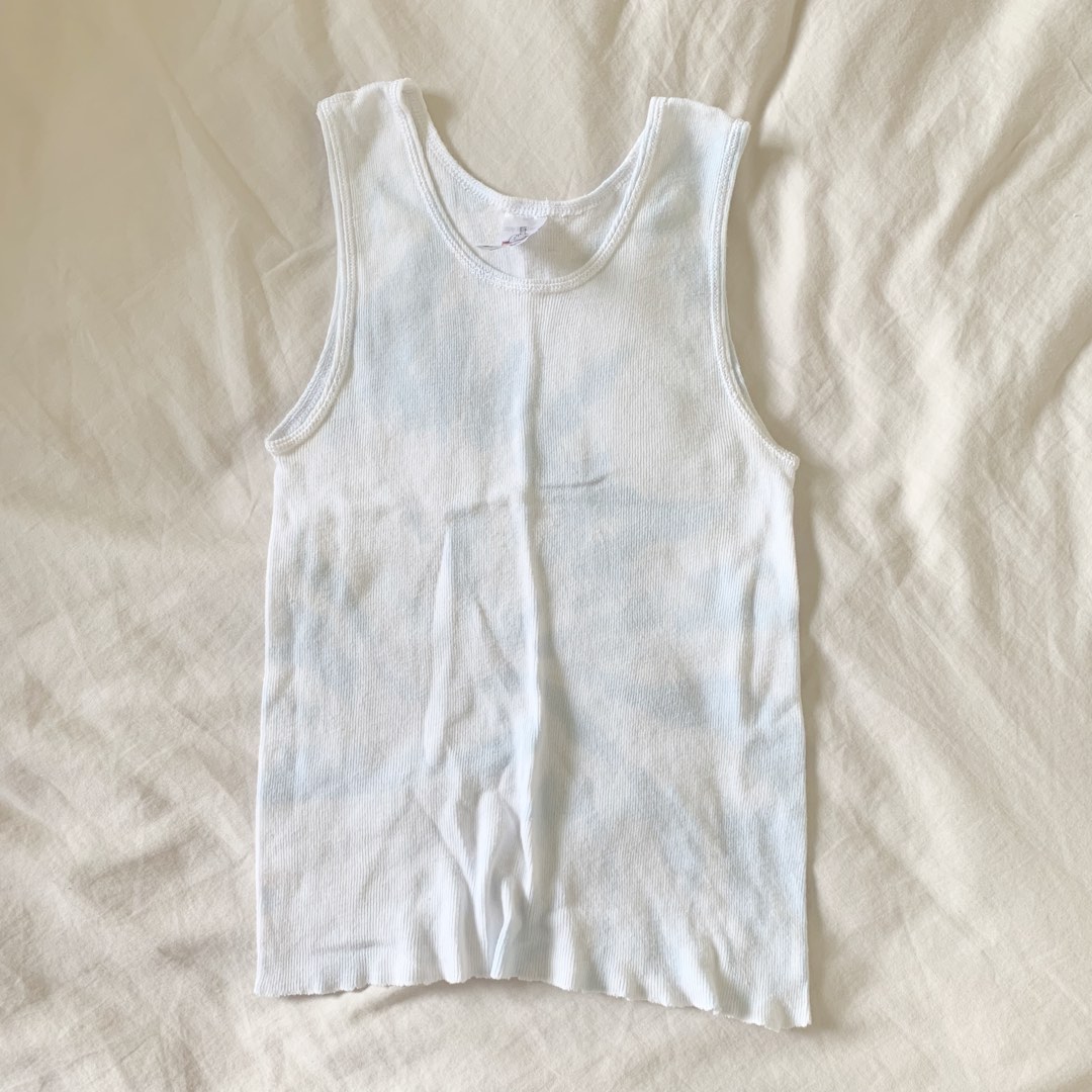 Bonds blue tie dye ribbed tank top, Women's Fashion, Tops, Sleeveless ...