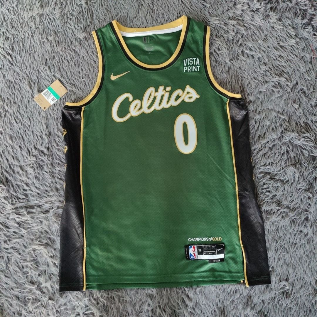 Nike Men's Boston Celtics Jayson Tatum #0 Green Dri-Fit Swingman Jersey, Small