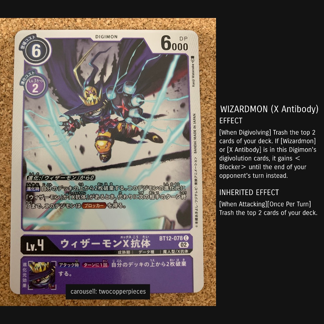 BT12-078 Wizardmon X Antibody Digimon Card Game Bandai, Hobbies & Toys ...