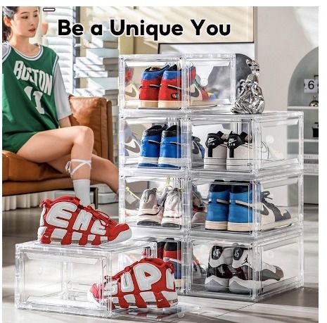 Bundle Big Capacity Stackable Magnetic Shoes Sneakers Storage Shoe Box Men s Fashion Watches Accessories Accessory holder box organizers on Carousell